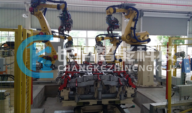 汽車點焊車間安裝示教發那科機器人 汽車點焊車間安裝示教發那科機器人
